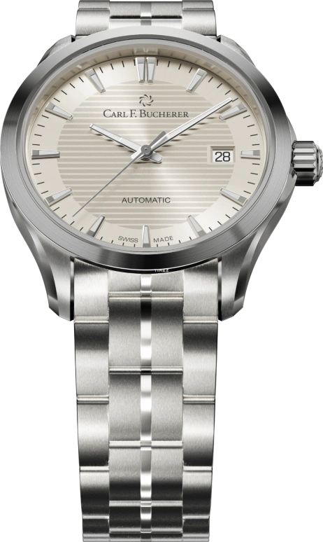 Carl F. Bucherer,Manero 38mm,38mm,Stainless Steel,Sand,Automatic,Day,Sapphire,Crystal Glass,00,00.10929.08.93.22