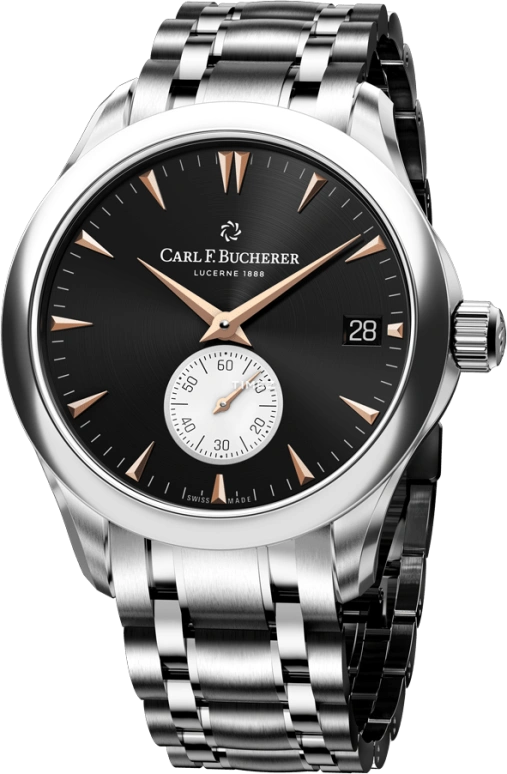 Carl F. Bucherer,Manero 40.60mm,40.60mm,Stainless Steel,Black,Automatic,Day,Sapphire,Crystal Glass,00,00.10924.08.33.21