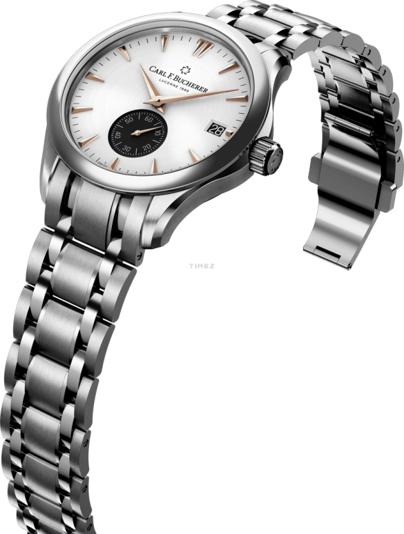 Carl F. Bucherer,Manero 40.60mm,40.60mm,Stainless Steel,White,Automatic,Day,Sapphire,Crystal Glass,00,00.10924.08.13.21