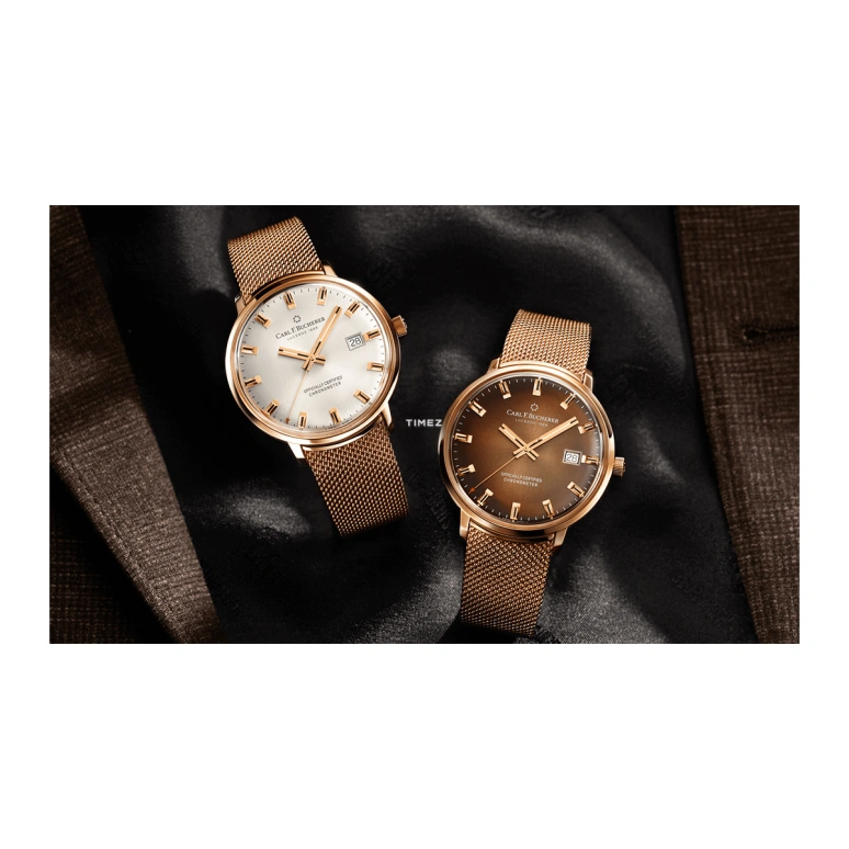 Carl F. Bucherer,Heritage 39mm,39mm,Rose Gold,White,Automatic,Day,Sapphire,Crystal Glass,00,00.10804.03.13.21