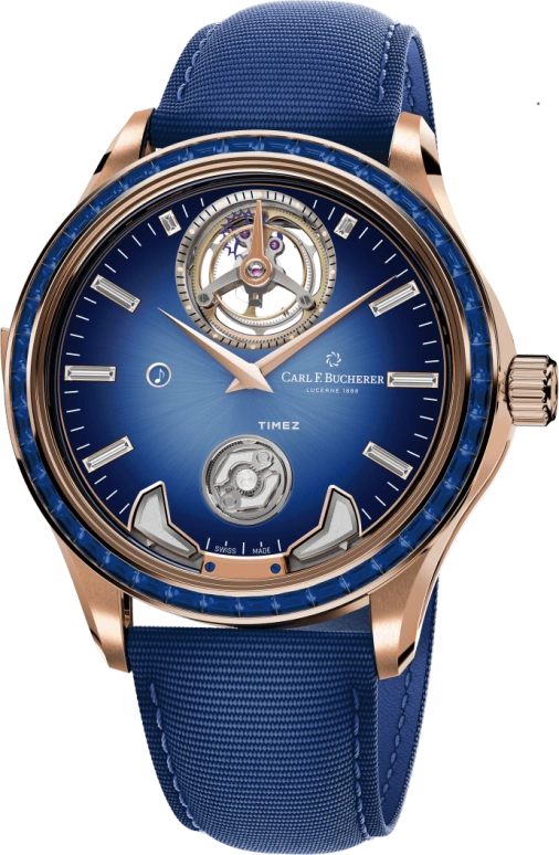 Carl F. Bucherer,Manero 43.80mm,43.80mm,Rose Gold,Blue,Automatic,Tourbillon,Minute Repeater,00,00.10925.03.54.11