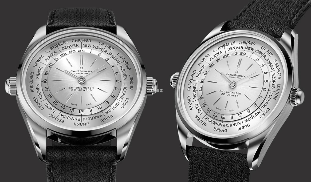 Carl F. Bucherer,Heritage 39mm,39mm,Stainless Steel,Silver,Automatic,World Time,55hours,00,00.10805.08.13.01