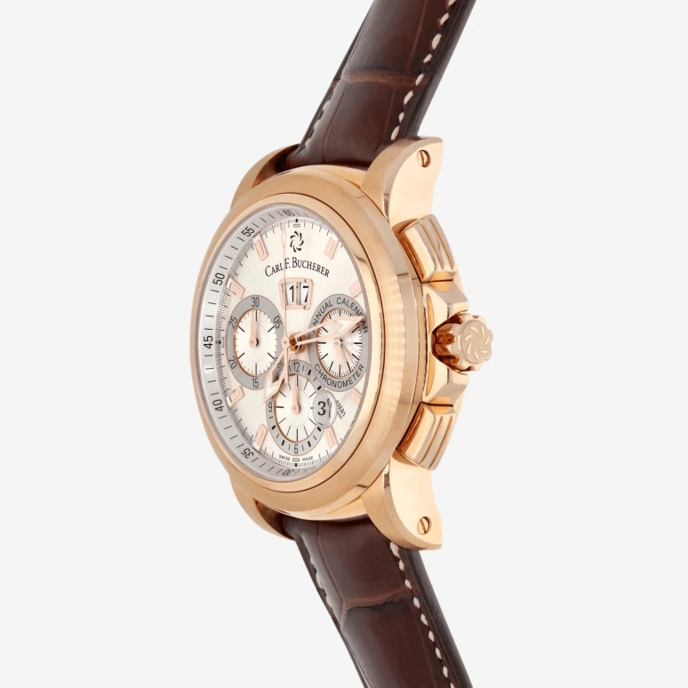 Carl F. Bucherer,Patravi 42mm,42mm,Rose Gold,Silver White,Automatic,Chronograph,Perpetual Calendar,Annual Calendar,Day,Sapphire,Round,00,00.10619.03.13.01