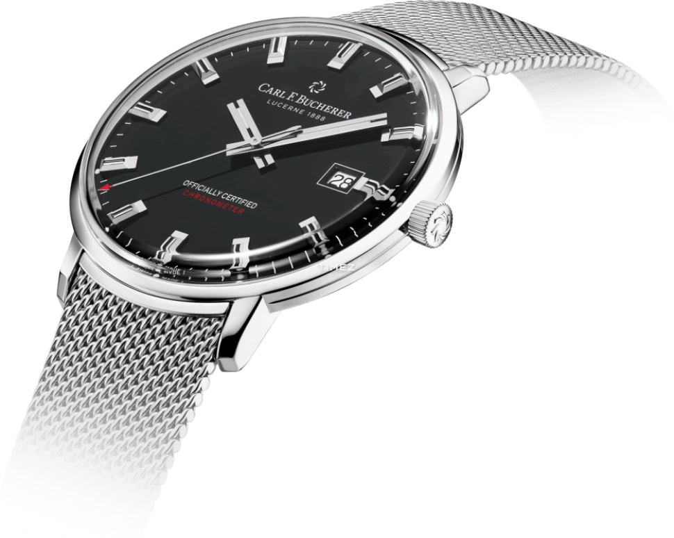 Carl F. Bucherer,Heritage 39mm,39mm,Stainless Steel,Black,Automatic,Day,Sapphire,Crystal Glass,00,00.10804.08.33.21