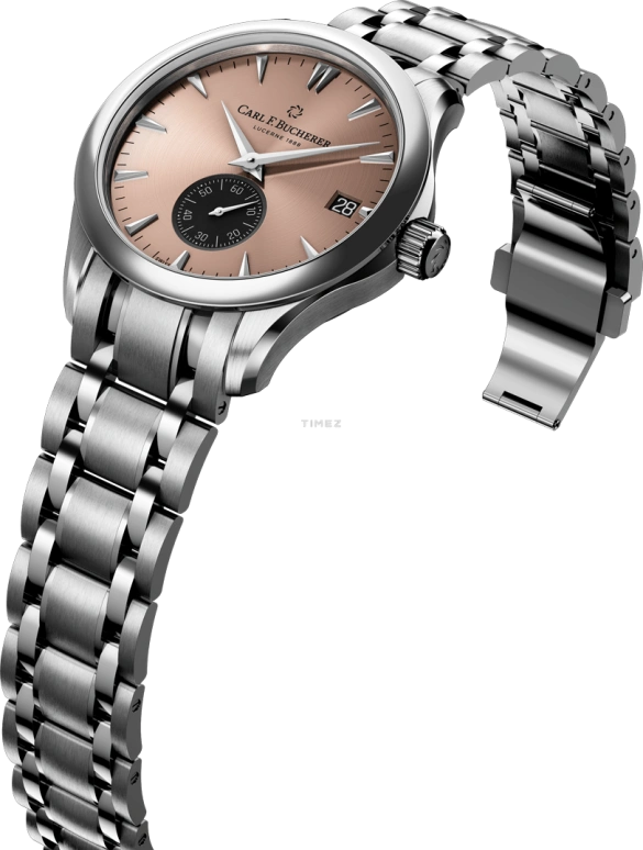 Carl F. Bucherer,Manero 40.60mm,40.60mm,Stainless Steel,Salmon,Automatic,Day,Sapphire,Crystal Glass,00,00.10924.08.93.23