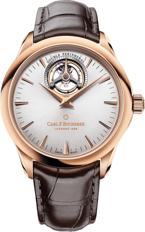 Carl F. Bucherer,Manero 43.10mm,43.10mm,Rose Gold,Silver,Automatic,Tourbillon Escapement,65hours,00,00.10920.03.13.01