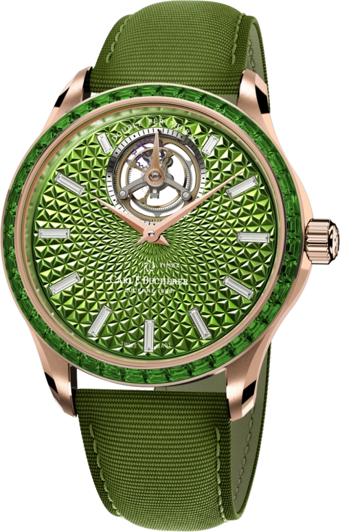 Carl F. Bucherer,Manero 43.10mm,43.10mm,Rose Gold,Green,Automatic,Tourbillon,Sapphire,Crystal Glass,00,00.10928.03.94.11