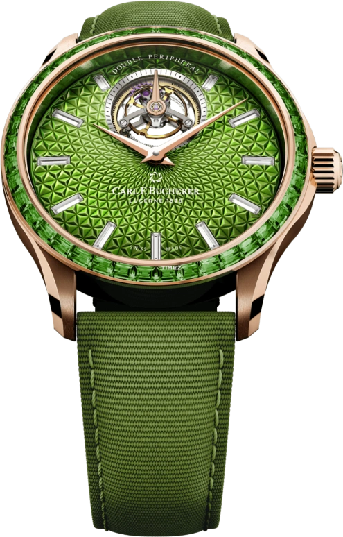 Carl F. Bucherer,Manero 43.10mm,43.10mm,Rose Gold,Green,Automatic,Tourbillon,Sapphire,Crystal Glass,00,00.10928.03.94.11