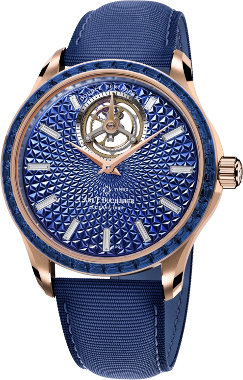 Carl F. Bucherer,Manero 43.10mm,43.10mm,Rose Gold,Blue,Automatic,Tourbillon,Sapphire,Crystal Glass,00,00.10928.03.54.11