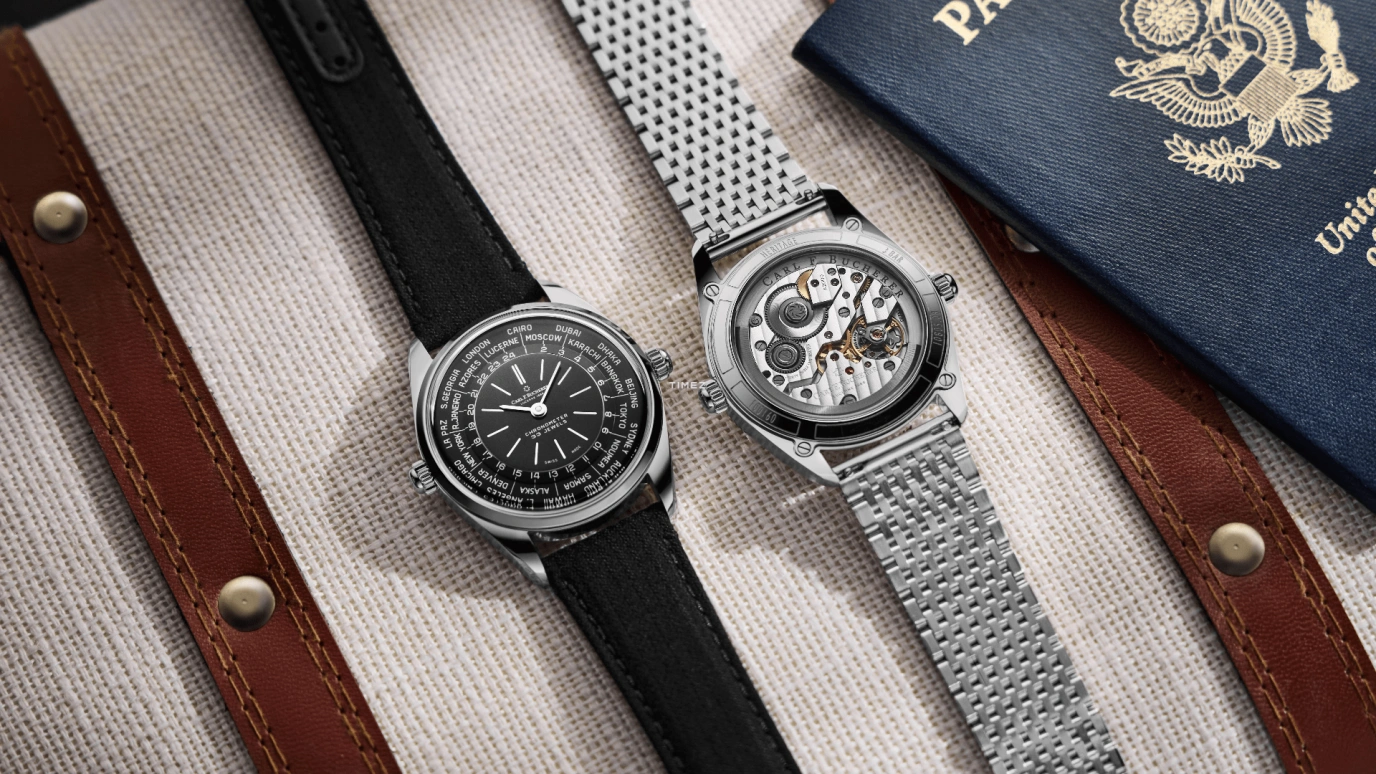 Carl F. Bucherer,Heritage 39mm,39mm,Stainless Steel,Black,Automatic,World Time,55hours,00,00.10805.08.33.01