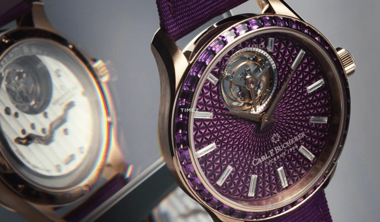 Carl F. Bucherer,Manero 43.10mm,43.10mm,Rose Gold,Purple,Automatic,Tourbillon,Sapphire,Crystal Glass,00,00.10928.03.94.12