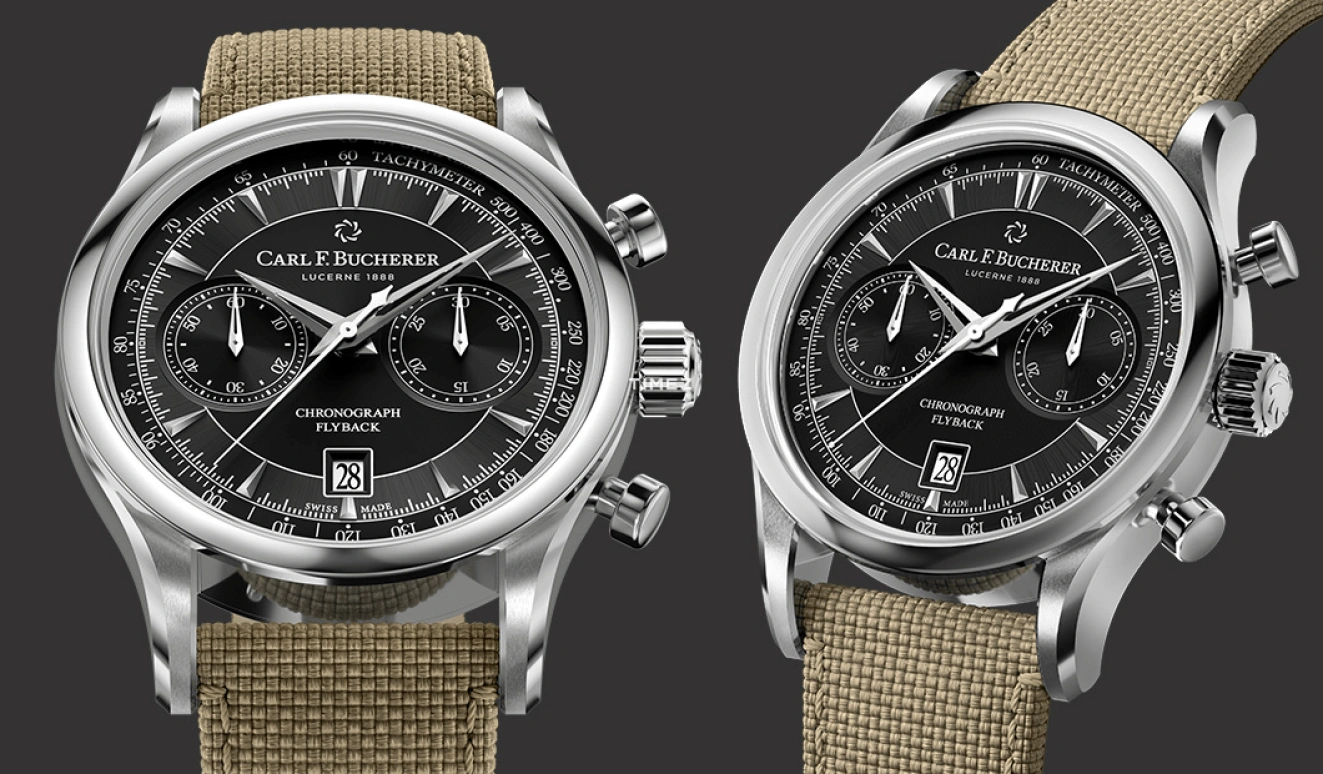 Carl F. Bucherer,Manero 43mm,43mm,Stainless Steel,Black,Automatic,Chronograph,Day,Flyback,00,00.10919.08.33.03