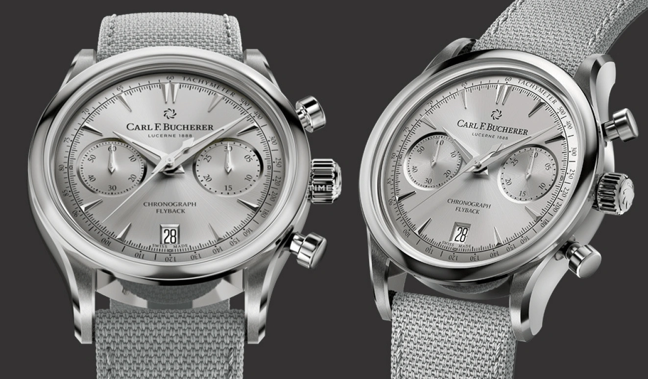 Carl F. Bucherer,Manero 40mm,40mm,Stainless Steel,Grey,Automatic,Chronograph,Day,Flyback,00,00.10927.08.93.01