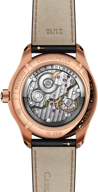 Carl F. Bucherer,Manero 41.60mm,41.60mm,Rose Gold,Black,Automatic,Moonphase,Perpetual Calendar,Month,Date,Sapphire,Crystal Glass,Round,00,00.10916.03.33.01