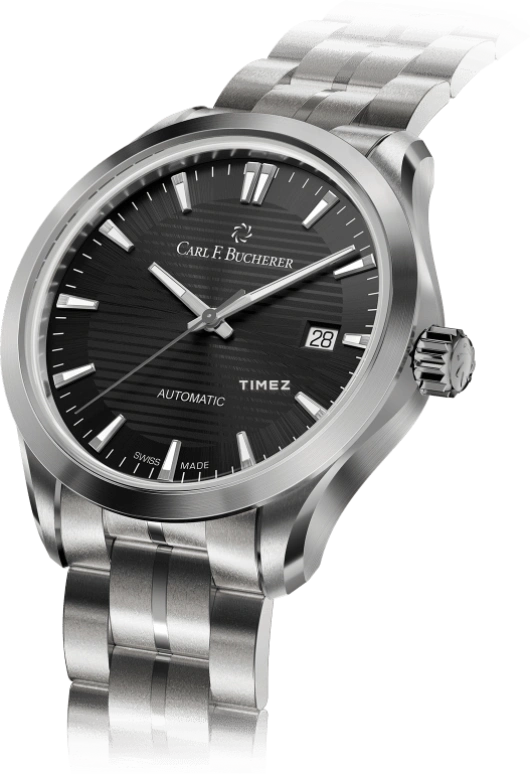 Carl F. Bucherer,Manero 38mm,38mm,Stainless Steel,Black,Automatic,Day,Sapphire,Crystal Glass,00,00.10929.08.33.21