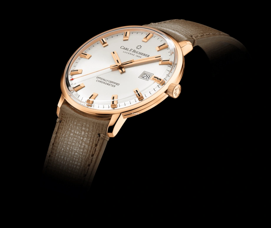 Carl F. Bucherer,Heritage 39mm,39mm,Rose Gold,White,Automatic,Day,Sapphire,Crystal Glass,00,00.10804.03.13.01