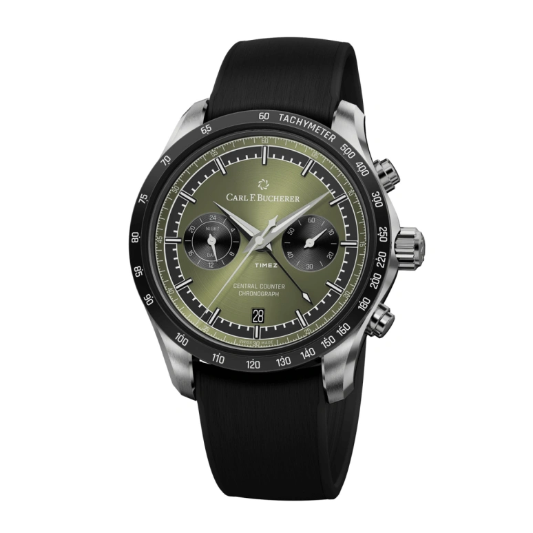 Carl F. Bucherer,Manero 42.50mm,42.50mm,Stainless Steel,Green,Automatic,Chronograph,Day,00,00.10923.08.93.02