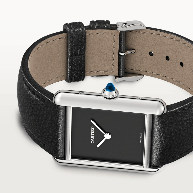 Cartier,Tank 33.70x25.50mm,33.70x25.50mm,Stainless Steel,Black,Quartz,Sapphire,Crystal Glass,Square,WSTA0085