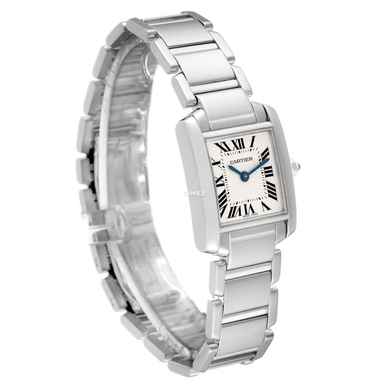 Cartier,Tank 20x25mm,20x25mm,White Gold,Silver,Quartz,In-house Caliber,Sapphire,Crystal Glass,W50012S3