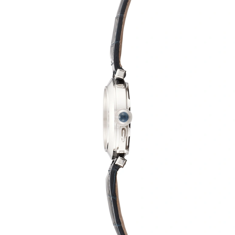 Cartier,Pasha de Cartier 35mm,35mm,White Gold,White,Automatic,Day,Sapphire,Crystal Glass,W3014556