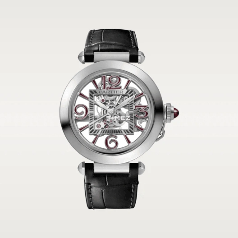 Cartier,Pasha de Cartier 41mm,41mm,White Gold,Silver,Automatic,48hours,In-house Caliber,WHPA0012
