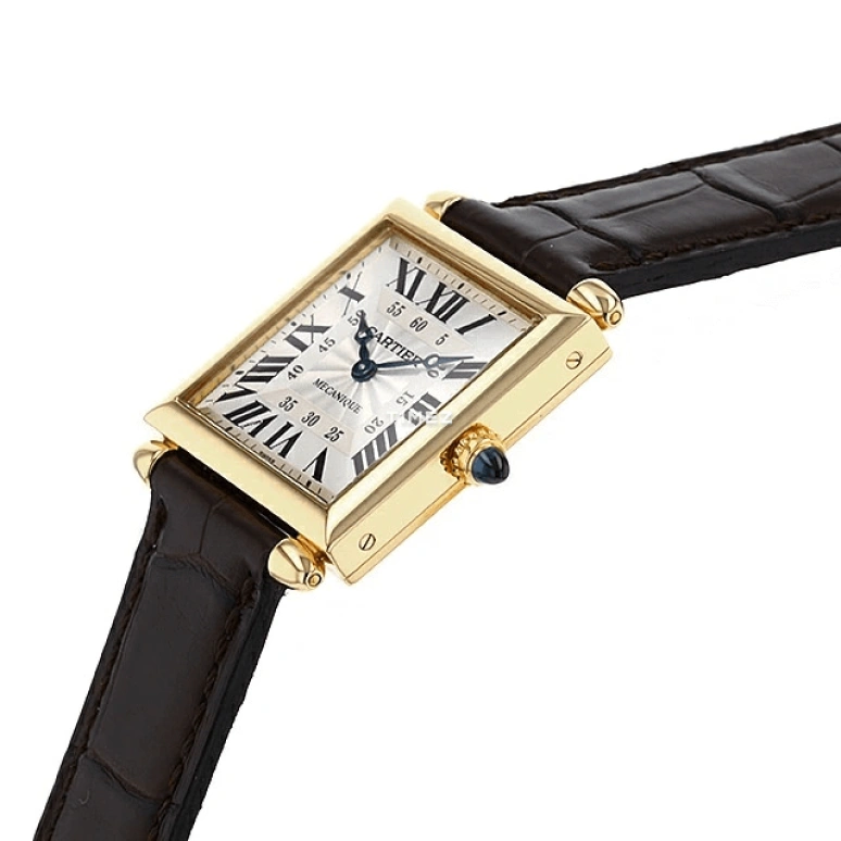 Cartier,Tank 27mm,27mm,Yellow Gold,Silver,Handwound,36hours,In-house Caliber,W1516956