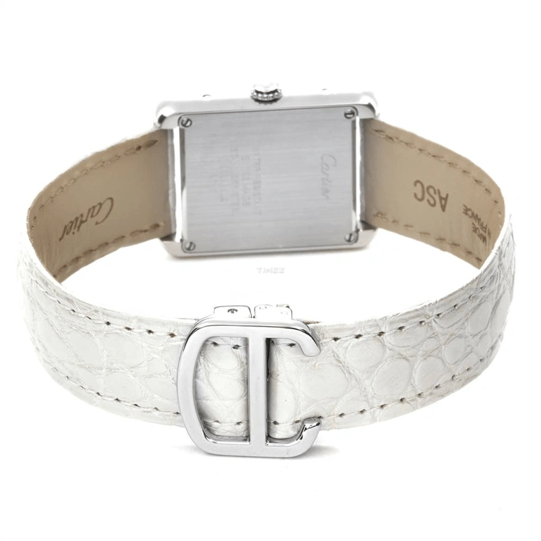 Cartier,Tank 31x24.40mm,31x24.40mm,Stainless Steel,Silver,Quartz,In-house Caliber,Sapphire,Crystal Glass,W1019555