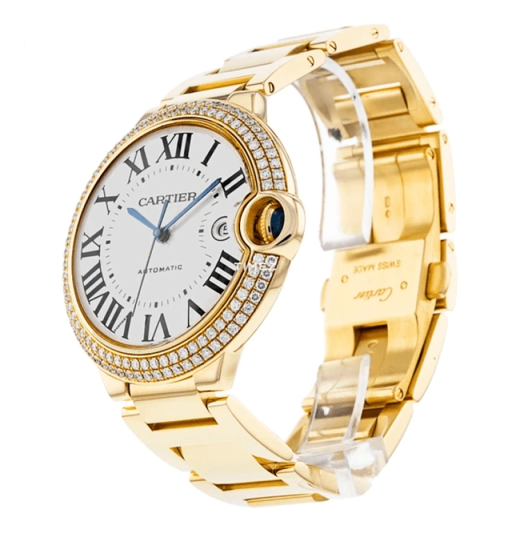 Cartier,Ballon Bleu de Cartier 42.10mm,42.10mm,Yellow Gold,Silver,Automatic,Day,42hours,WE9007Z3