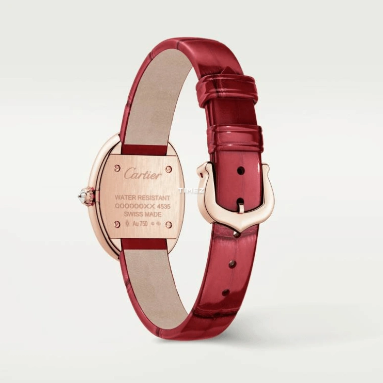 Cartier,Baignoire 31.40x23.09mm,31.40x23.09mm,Rose Gold,Silver,Quartz,Sapphire,Crystal Glass,Oval,WJBA0031