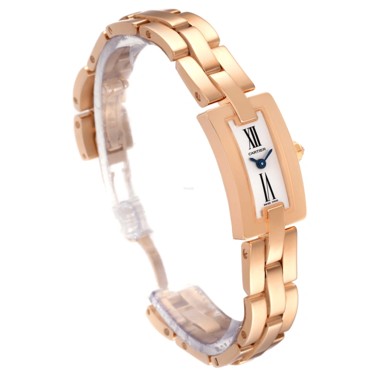 Cartier,Ballerine 34.59mm,34.59mm,Rose Gold,Silver White,Quartz,Sapphire,Crystal Glass,Other,W700023J