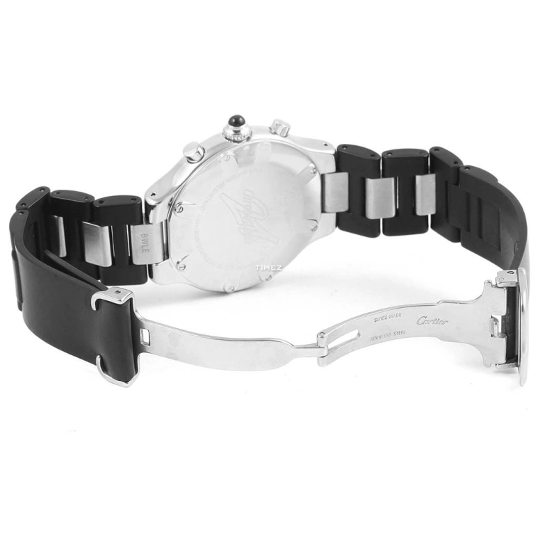 Cartier,21 Chronoscaph 43.80mm,43.80mm,Stainless Steel,Black,Quartz,Chronograph,Day,W10125U2
