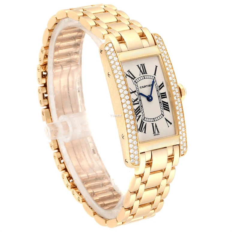 Cartier,Tank 28x19mm,28x19mm,Yellow Gold,Silver,Quartz,Sapphire,Crystal Glass,Square,WB7012K2