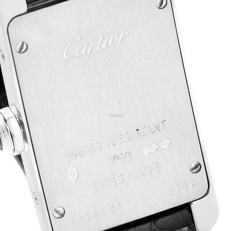 Cartier,Tank 35.80mm,35.80mm,White Gold,Silver,Quartz,In-house Caliber,Hardlex,W2601956