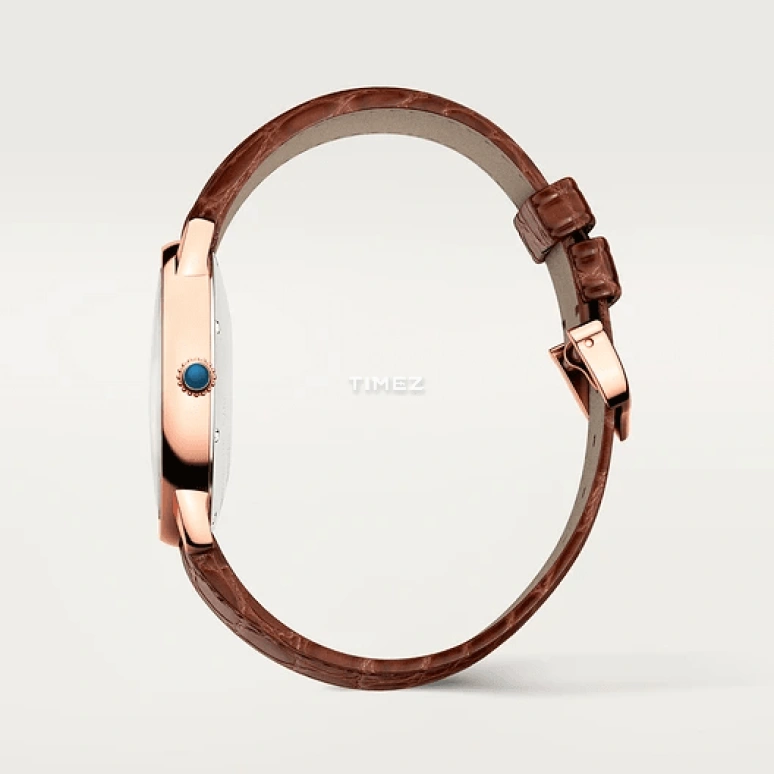 Cartier,Ronde de Cartier 36mm,36mm,Rose Gold,Silver,Automatic,Sapphire,Crystal Glass,Round,W2RN0008