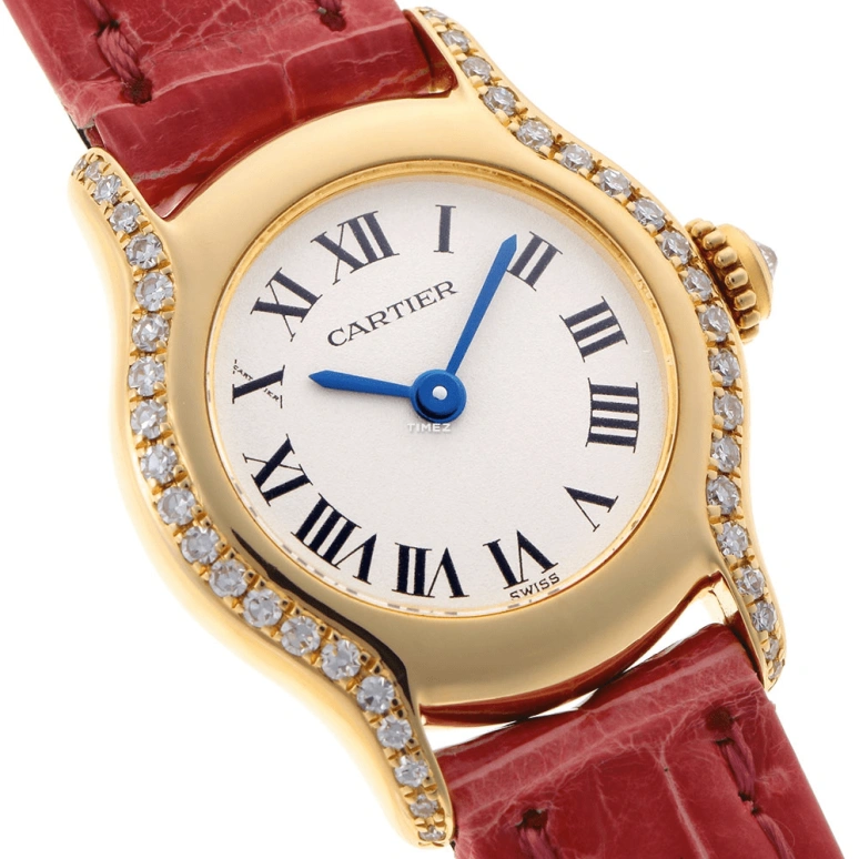 Cartier,Other 20mm,20mm,Yellow Gold,White,Quartz,Sapphire,Round,WB400331