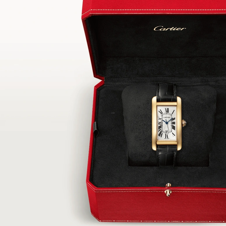 Cartier,Tank 41.60x22.60mm,41.60x22.60mm,Yellow Gold,White,Automatic,Day,Sapphire,Crystal Glass,WGTA0040