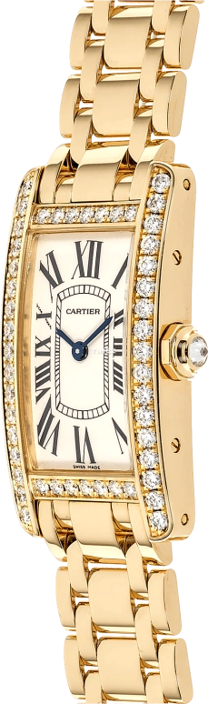 Cartier,Tank 34.80mm,34.80mm,Yellow Gold,Silver White,Quartz,In-house Caliber,Sapphire,Crystal Glass,WB7072K2