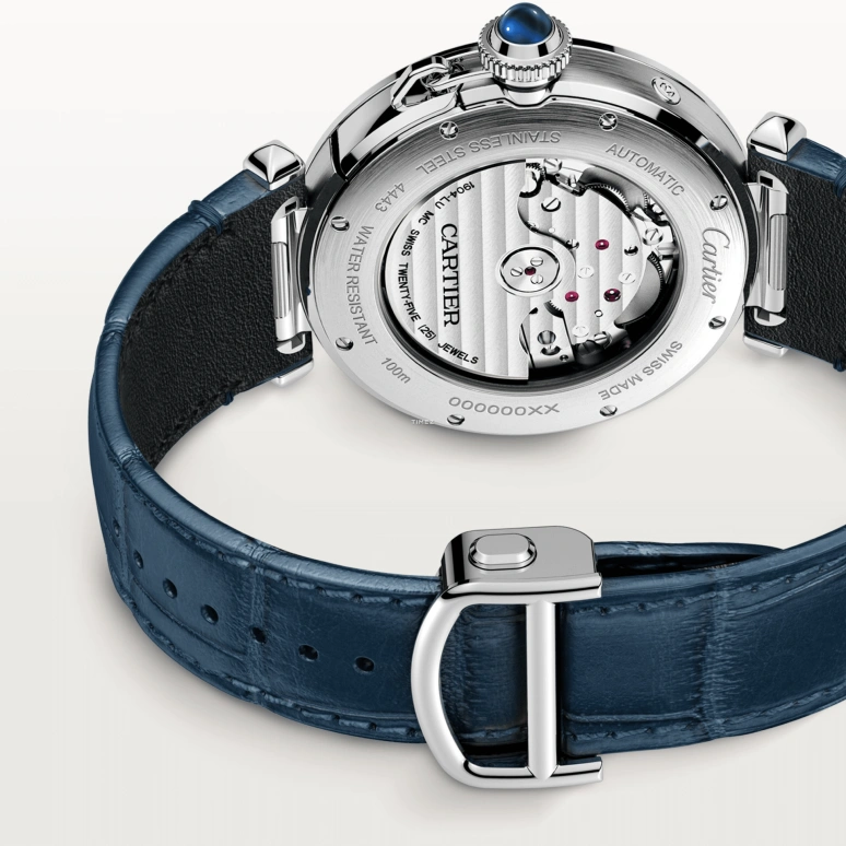 Cartier,Pasha de Cartier 41mm,41mm,Stainless Steel,Silver,Automatic,Moonphase,In-house Caliber,WSPA0030