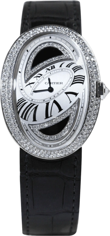 Cartier,Baignoire 44x35.13mm,44x35.13mm,White Gold,Silver,Handwound,36hours,In-house Caliber,WB520034