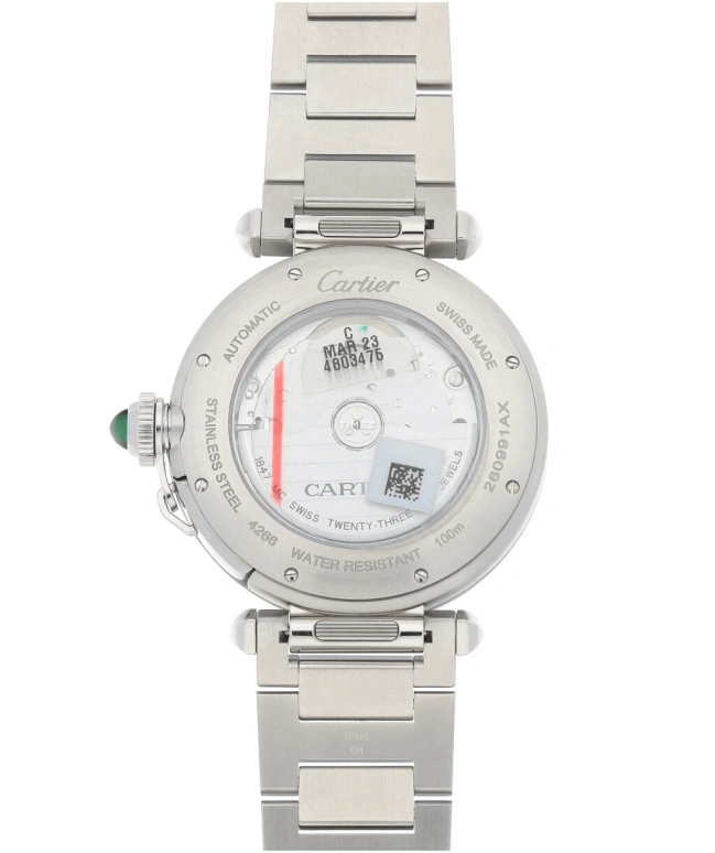 Cartier,Pasha de Cartier 41mm,41mm,Stainless Steel,Green,Automatic,Day,42hours,WSPA0022