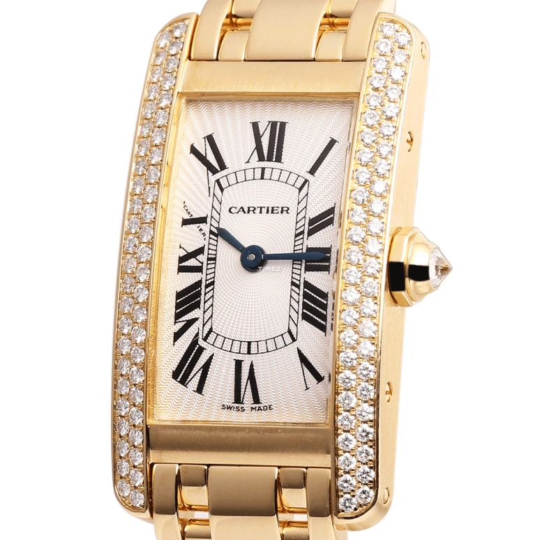 Cartier,Tank 19mm,19mm,Rose Gold,Silver,Quartz,Sapphire,Crystal Glass,Square,WB7043JQ