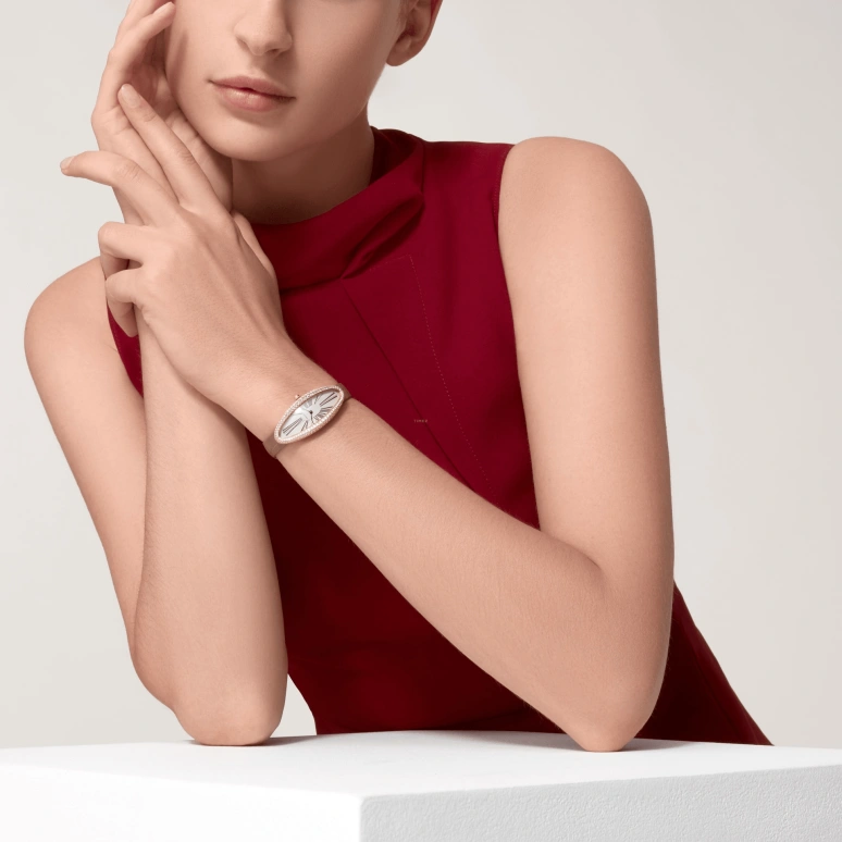 Cartier,Baignoire 47x21mm,47x21mm,Rose Gold,Silver,Handwound,38hours,In-house Caliber,WJBA0006
