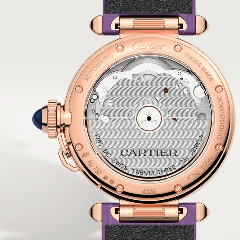 Cartier,Pasha de Cartier 35mm,35mm,Rose Gold,Silver,Automatic,42hours,In-house Caliber,WJPA0012