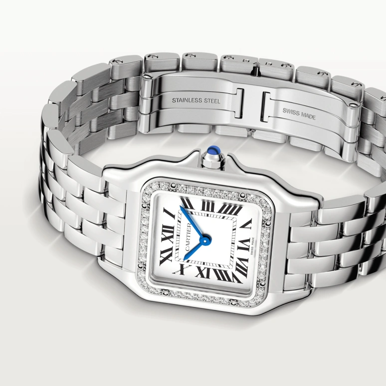 Cartier,Panthère de Cartier 29x37mm,29x37mm,Stainless Steel,White,Quartz,Sapphire,Crystal Glass,Other,W4PN0018