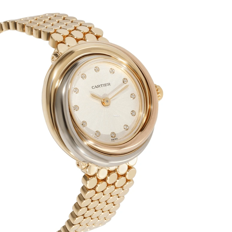 Cartier,Trinity 26.90mm,26.90mm,Yellow Gold,White,Quartz,Sapphire,Crystal Glass,Round,WG200258