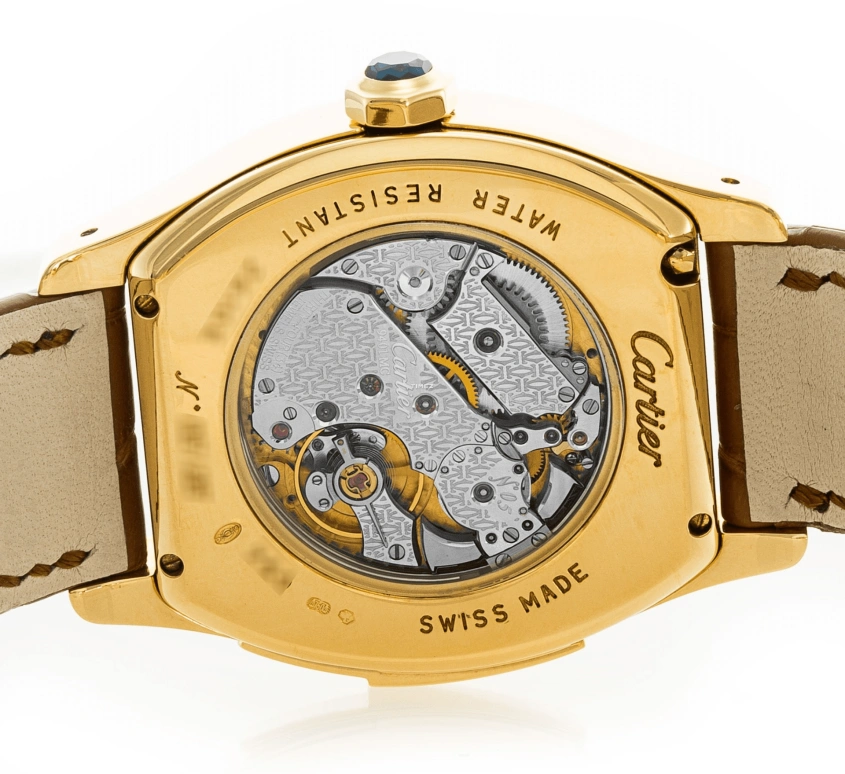 Cartier,Tortue 32mm,32mm,Yellow Gold,Silver,Grey,Handwound,Minute Repeater,Sapphire,Crystal Glass,W1538351