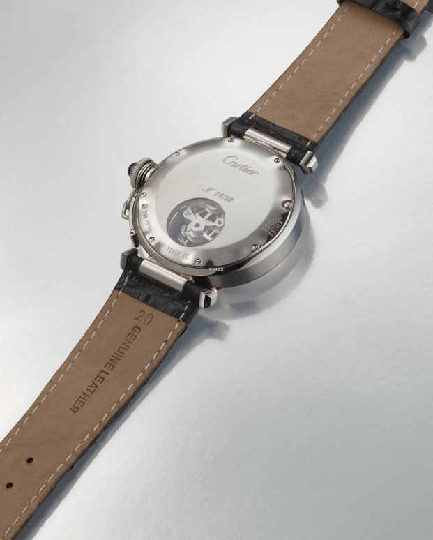 Cartier,Pasha de Cartier 38mm,38mm,White Gold,Silver,Black,Automatic,Tourbillon,Round,W3017751