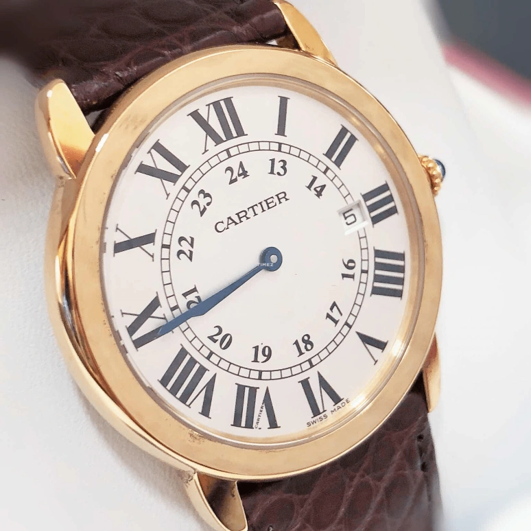 Cartier,Ronde de Cartier 36mm,36mm,Rose Gold,Silver,Quartz,Day,Sapphire,Crystal Glass,W6701008