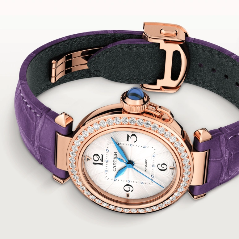 Cartier,Pasha de Cartier 35mm,35mm,Rose Gold,Silver,Automatic,42hours,In-house Caliber,WJPA0012