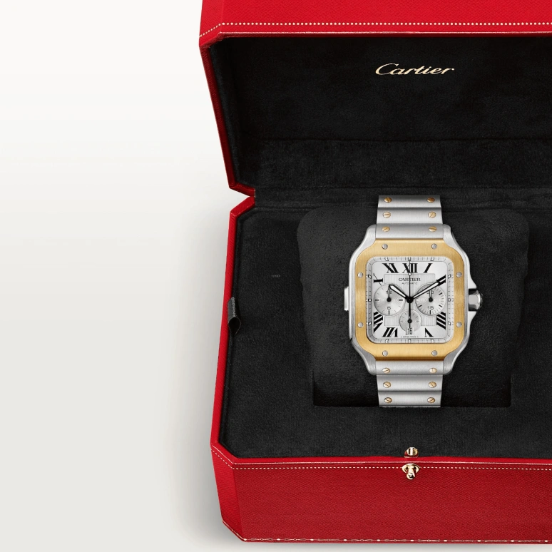 Cartier,Santos de Cartier 43.30x51.30mm,43.30x51.30mm,Stainless Steel,Luminous,Automatic,48hours,In-house Caliber,W2SA0008